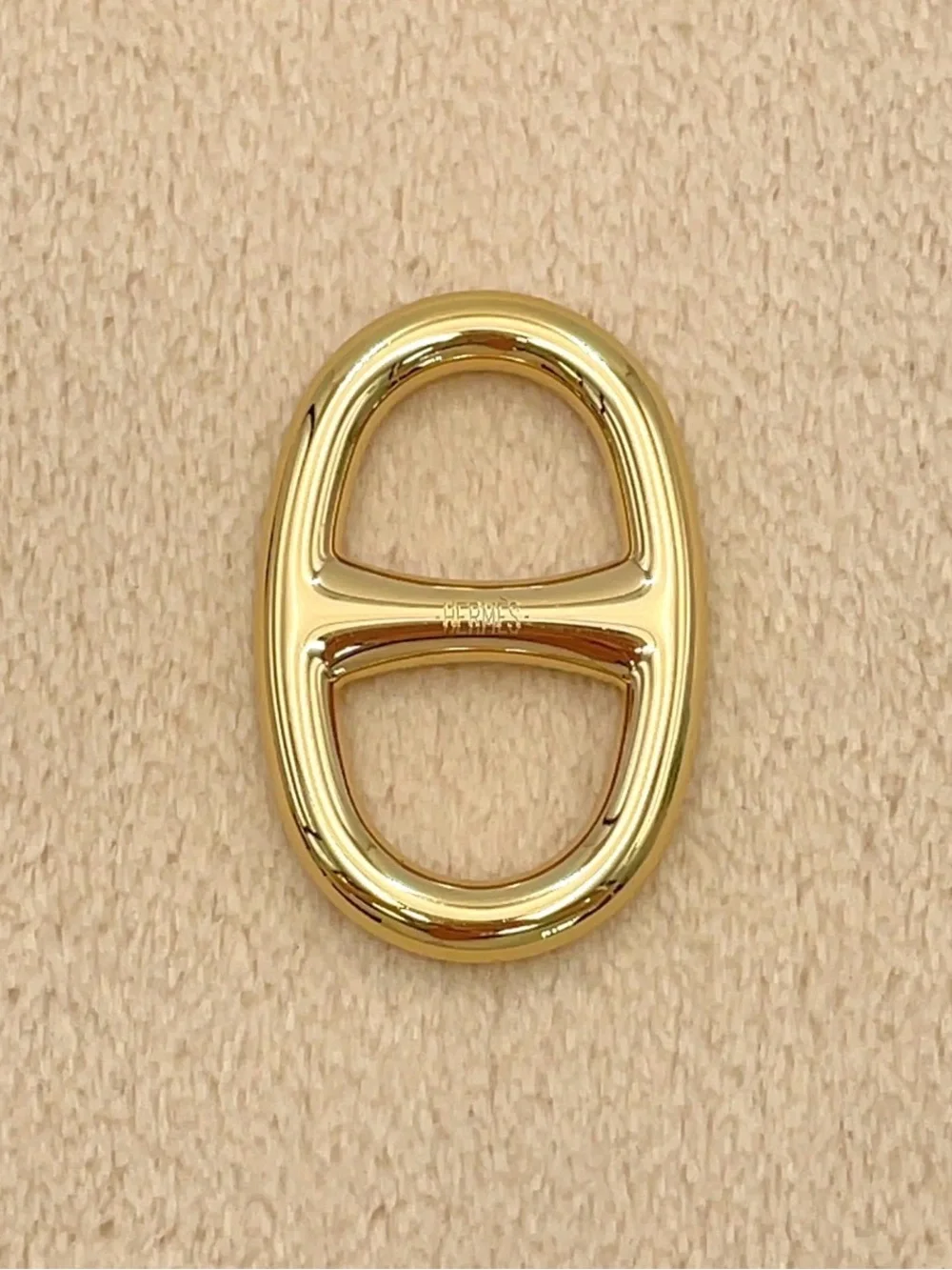 Auth Hermes Chaine d'Ancre Scarf Ring